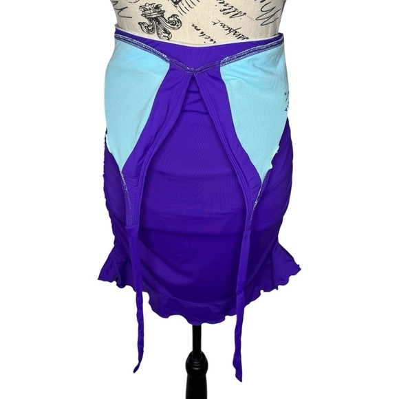 Athleta Shirrendipity Halter Swim Dress 1 Piece Swimsuit Ruched Purple Sz S 4-6 - Picture 7 of 16